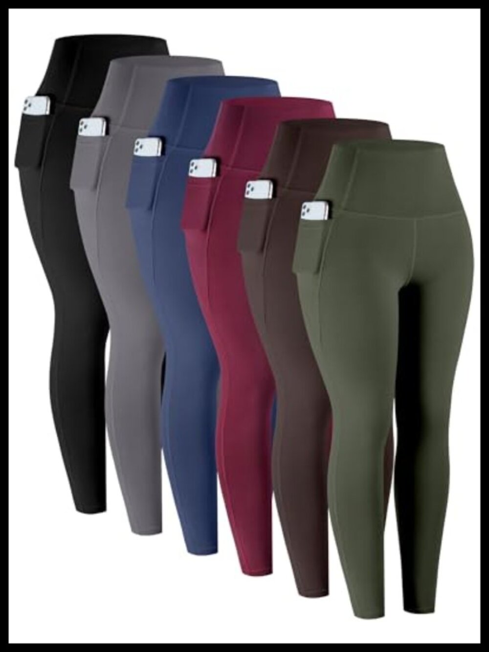 High Waisted Tummy Control Leggings with Pockets Yoga Pants